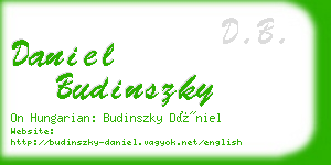 daniel budinszky business card